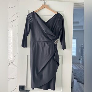 Alex Evenings Black Wrap Dress